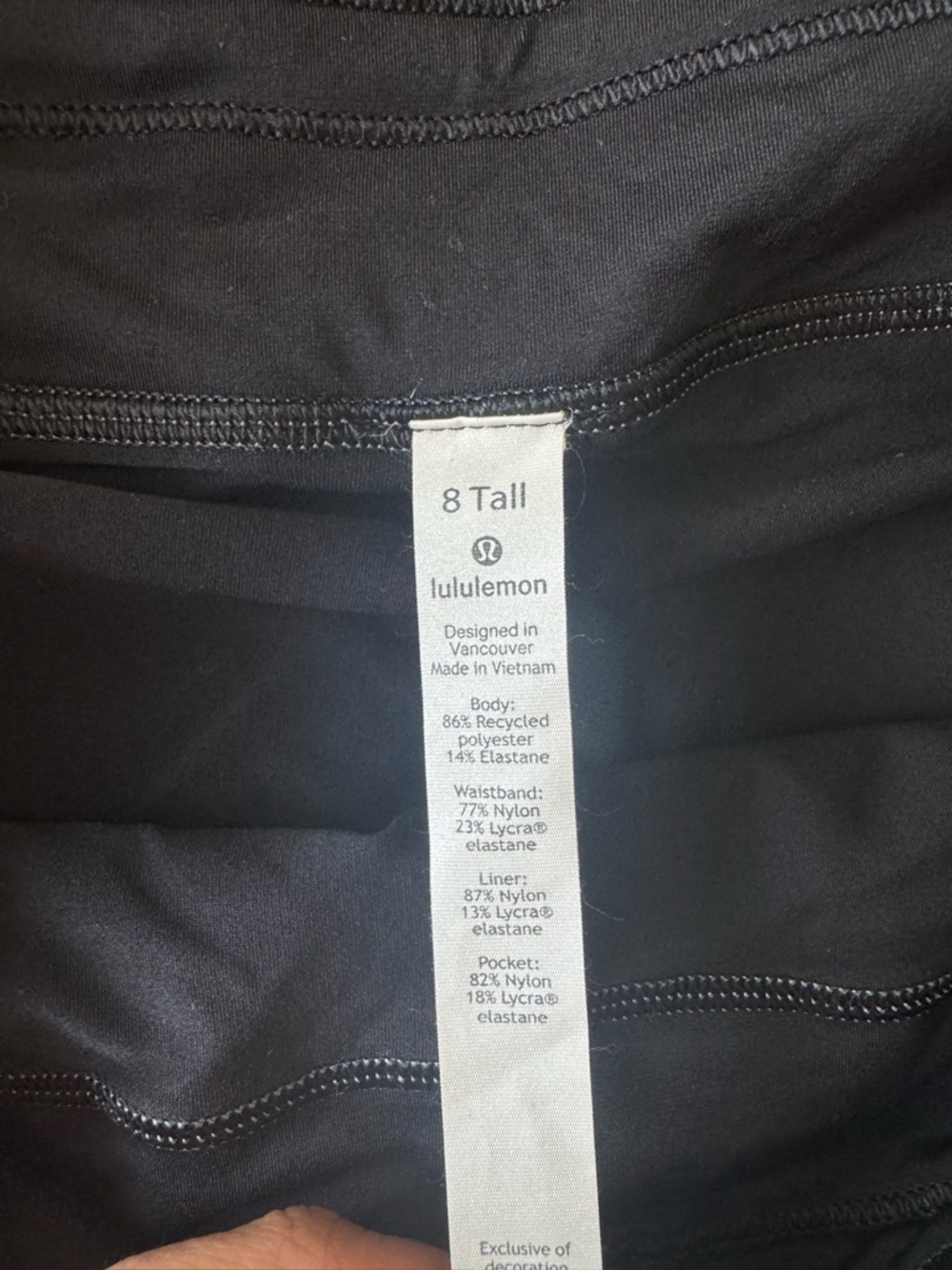 lululemon athletica Heather Gray Skater Skirt with Black Waistband - Picture 7 of 9